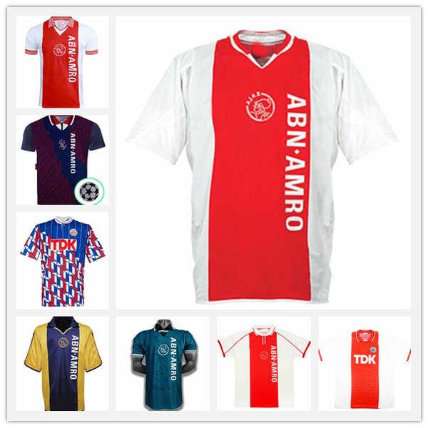 

1994 1995 ajax retro soccer jersey 94 95 rijkaard kluivert litmanen seedorf davids overmars 04 05 football 1989 1990 shirt 2004 babel 1998, Black;yellow