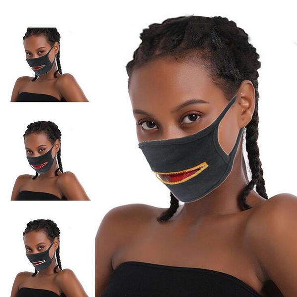 

creative zipper mask washable cotton cloth face masks zip open grid print cycling mouth cover washable reusable cover protective face masks
