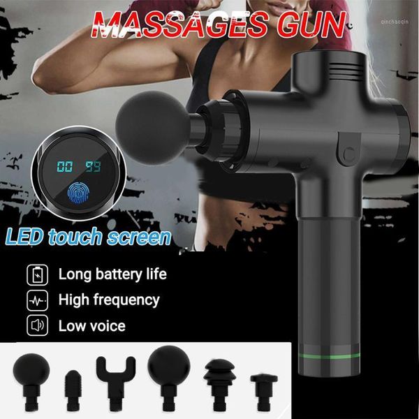 

integrated fitness equip massage gun electronic muscle relaxing device body massager therapy 6 speed regulation + touch screen1
