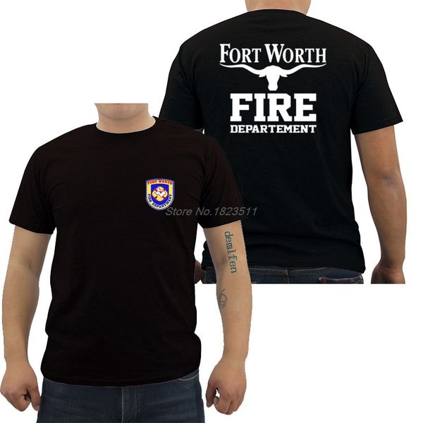

summer men cotton fort worth fire departement logo casual harajuku streetwear hoodie designers t shirts sweatshirt
