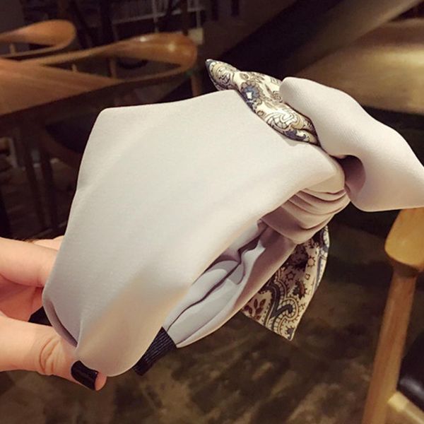 

elegant women's bowknot floral wide headbands stretchy non slip design hair bands hair hoop hair accessories for girls headbands q sqch