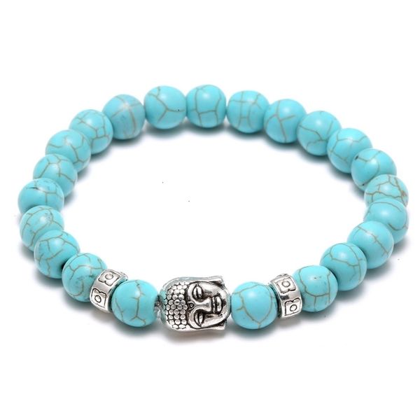 

turquoise factory8b7kprayer charms natural lava beads stone bracelets anti-fatigue silver buddha volcanic rock ps0693