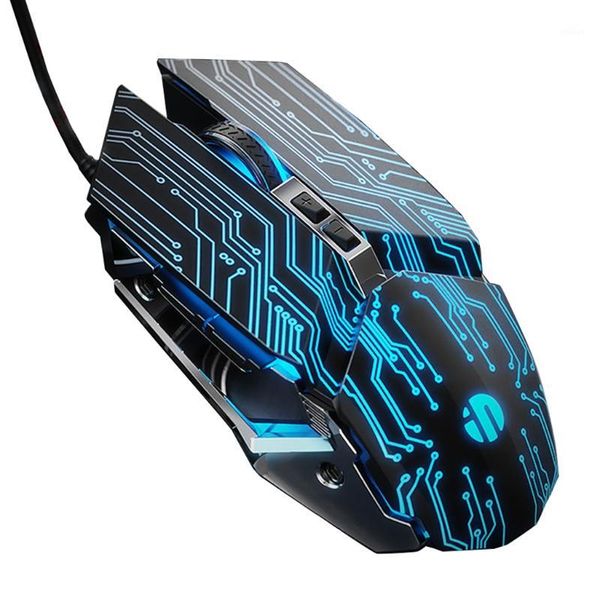 

mice wired macro programming metal mechanical mouse led breathing light 4 gear dpi adjustable deskcomputer lapgaming mouse1