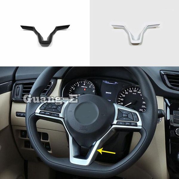 

car detector stick cover abs steering wheel interior kit trim part frame for x-trail xtrail t32/rogue 2017 2018 20191
