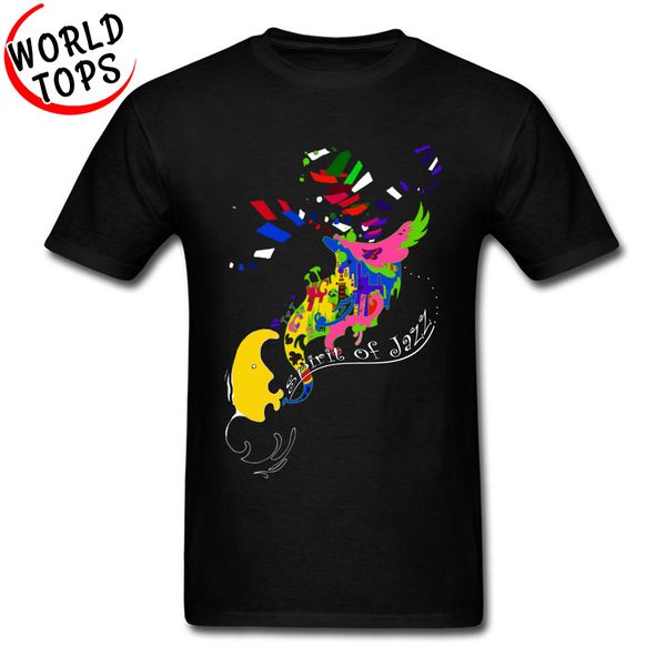 

colorful print art designer spirit of jazz mens & tees short sleeve hip hop rock sport hooded sweatshirt hoodie men t shirt
