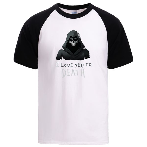 

i love you to death horror mens summer short sleeve round neck raglan sleeve tees male casual hooded sweatshirt hoodie men t shirt