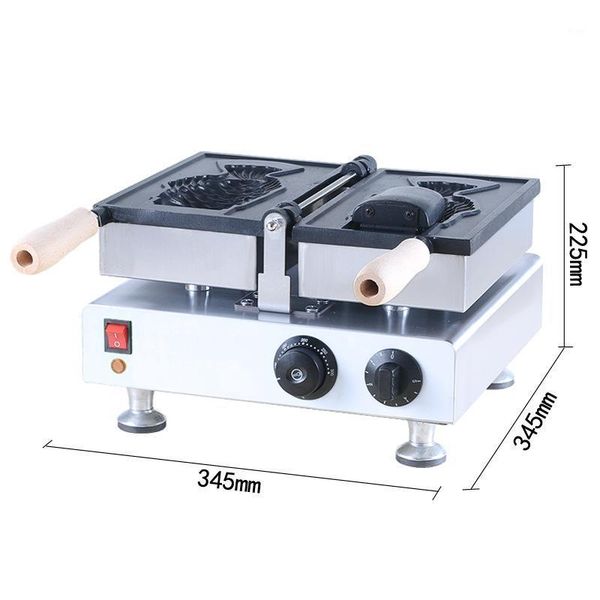 

bread makers 1pc open mouth fish waffle commercial use non-stick 220v electric ice cream cup shaped taiyaki machine1