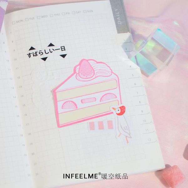 

творческого чаепитие memo pad примечание наклейка kawaii клубника молоко сода самоклеющихся много раз memo pad канцелярского jlldje mx_home