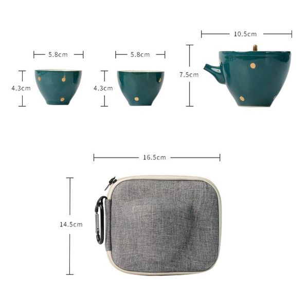 

luwu green ceramic teapots with 2 cups portable travel tea set drinkware luwu green website legit wmtmwf
