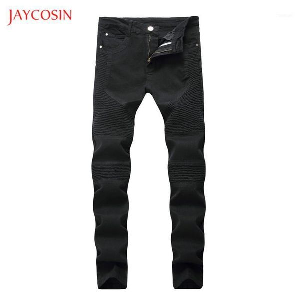 

jaycosin men's jeans stretch cotton denim pants casual slim fit pencil jeans men's brand fashion light 2020 men homme11, Blue