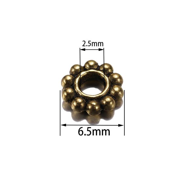 

100pcs lot metal wheel flower charm loose spacer beads for jewelry making diy bracelet supplies accessories h jllqbh, Silver