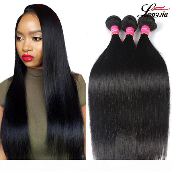 

wholesale brazilian virgin hair straight unprocessed brazilian straight human hair bundles wet and wavy brazilian hair, Black