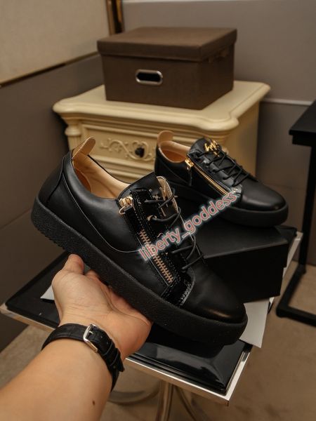 

the latest fashion bottom men's women's leather sneakers party shoes men's sneakers low-spiked flat shoes size 38-45 with sho, Black