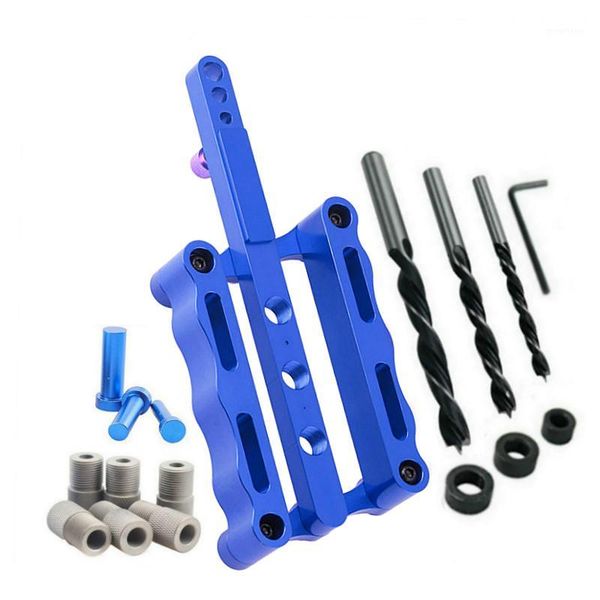 

self-centering woodworking doweling jig kit 6/8/10mm drill guide wood dowel puncher locator for household carpentry tools1