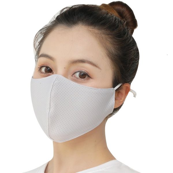 

silk ice summer cotton sunscreen mesh breathable cold sense uv protection ear mask cyclingsale