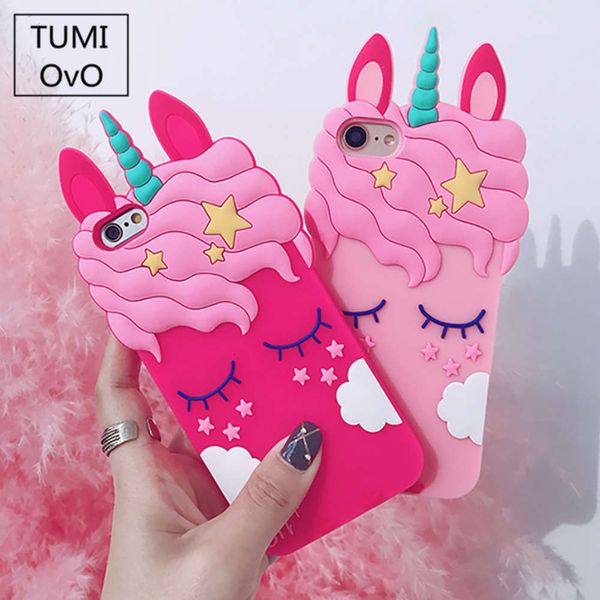 

vip 5, 5s, 5se, 6, 6s, 7, 8 plus 3d unicorn dign luxury mobile phone cover, soft silicone rubber mobile phone cover