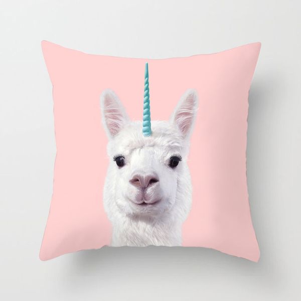 

pillow case cartoon animal printed throw pillows cushion cover decorative dog flamingo unicorn giraffe elephant home deco 151 k2
