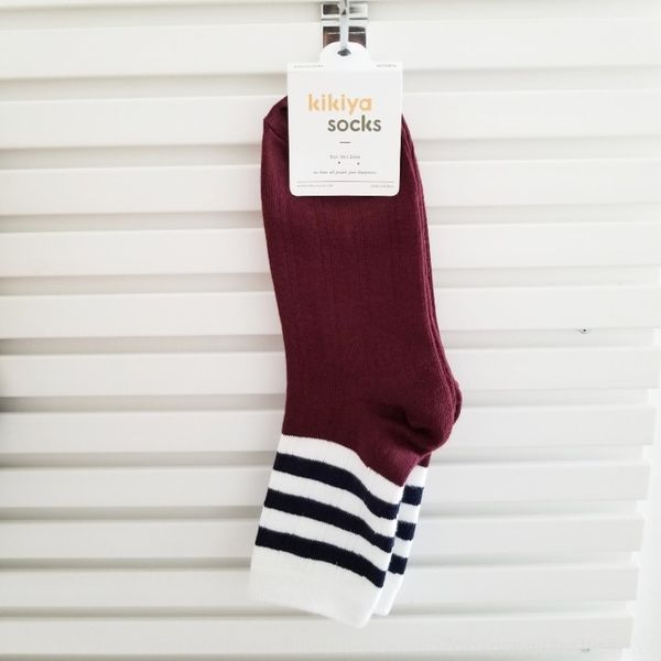 

uf57x south korea east medium striped cotton gate sockschildren kiki socks version of stripe color matching medium tube korean and cotton so, Black
