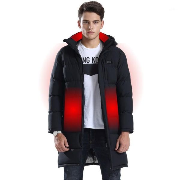 

outdoor t-shirts couple smart heating cotton jacket male usb charging carbon fiber electric coat riding fishing1, Gray;blue