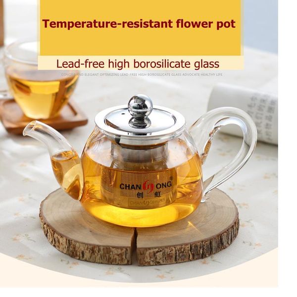 

heat resistant glass tea pot elegant cup glass tea set flower tea cup stainless steel filter glass teapot qyldcq mywjqq