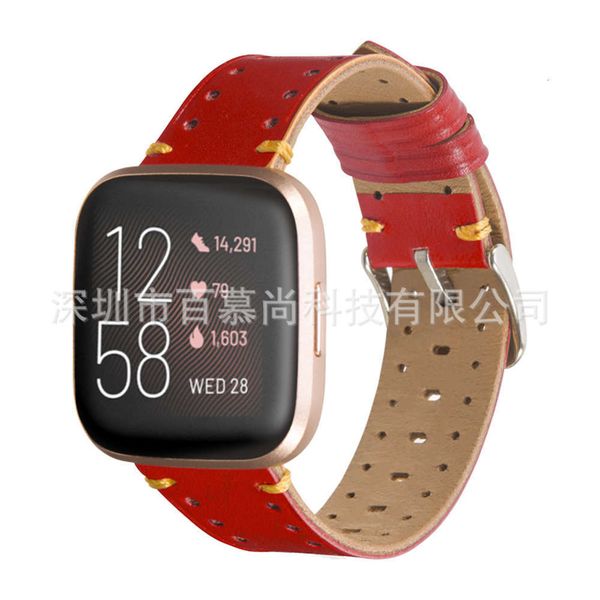 

bimoushang is suitable for fitbit versa leather strap, men's and women's trend, personality replacement of original strapbgt