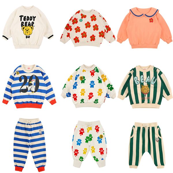 

2020 bebe brand new winter autumn kids sweaters girls boys cute fashion print sweatshirts baby toddler cotton outwear clothes lj201012, Blue;gray