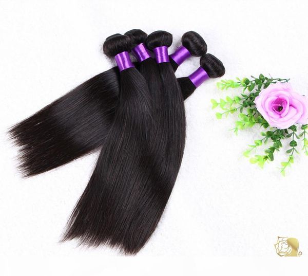 

elibess hair--grade 8a good quality hair 3 bundles selling 100 percent remy straight wave human hair indian bralian peruvian virgin hair, Black