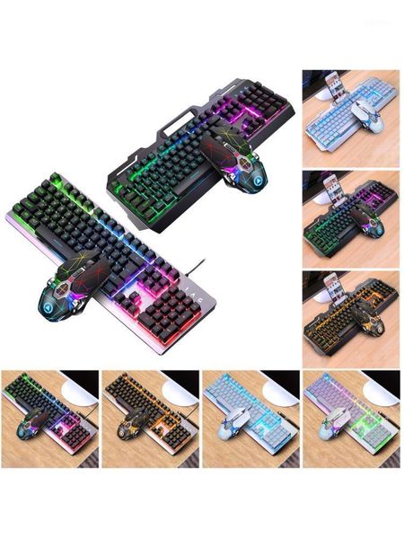 

104keys rgb aluminum alloy gaming keyboard and rgb gaming mouse set1