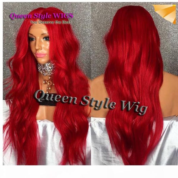 

synthetic lace front wig burgundy red or dark grey color heat resistant hair loose body wave fashion curly hair lace front wigs, Black