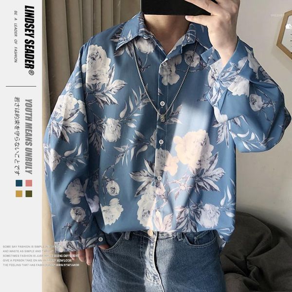 

lindsey seader 2020 hip hop shirts streetwear mens hawaiian shirt blue sky harajuku flowers shirt hiphop short sleeve1, White;black