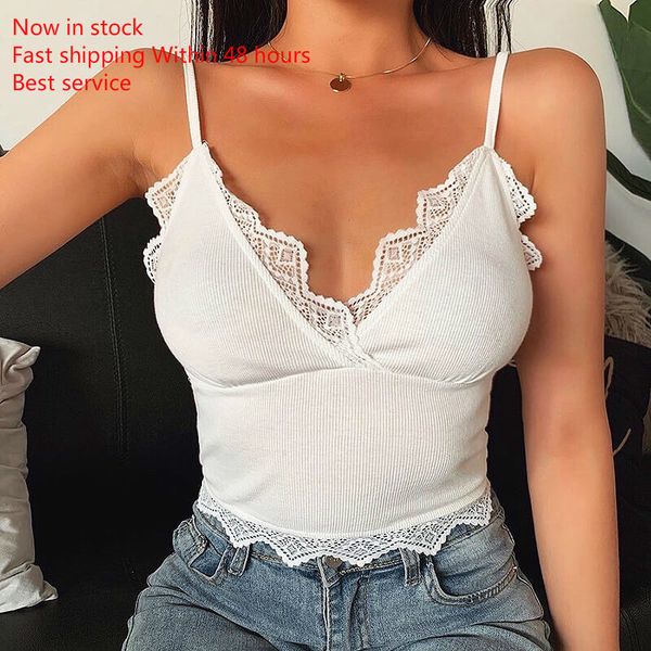 

women sleeveless straps tank solid lace deep v neck vest beach holiday crop camis, Black;blue