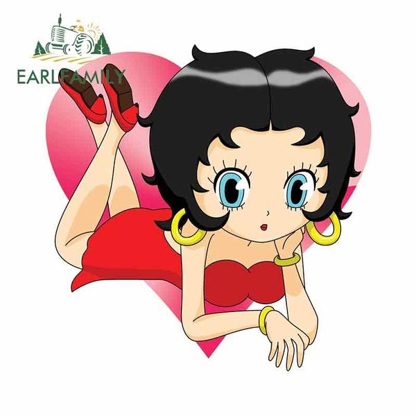 

earlfamily 13cm x 12.6cm for betty boop on all sides camper truck decal waterproof scratch proof car sticker personality decor qyllti