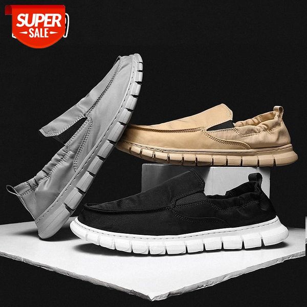 

fashion men's casual shoes light breathable men's loafers trend style men canvas shoes outdoor men flat brand #jc9v