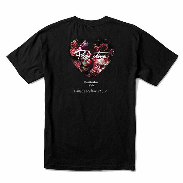 

primitive men's broken short sleeve black clothing apparel loose fit men summer brand s hoodie designers t shirts sweatshirt