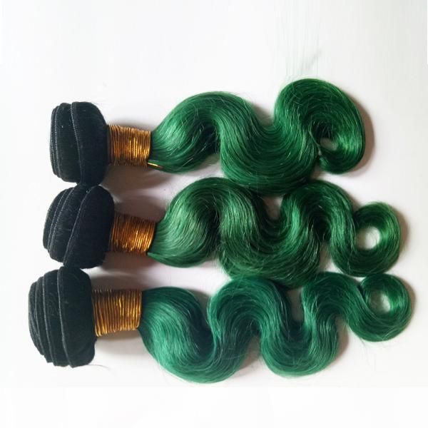 

brazilian body wave virgin hair weave bundles peruvian malaysian indian cambodian mongolian hair 3 pieces two tone 1b green omber 8-28inch, Black