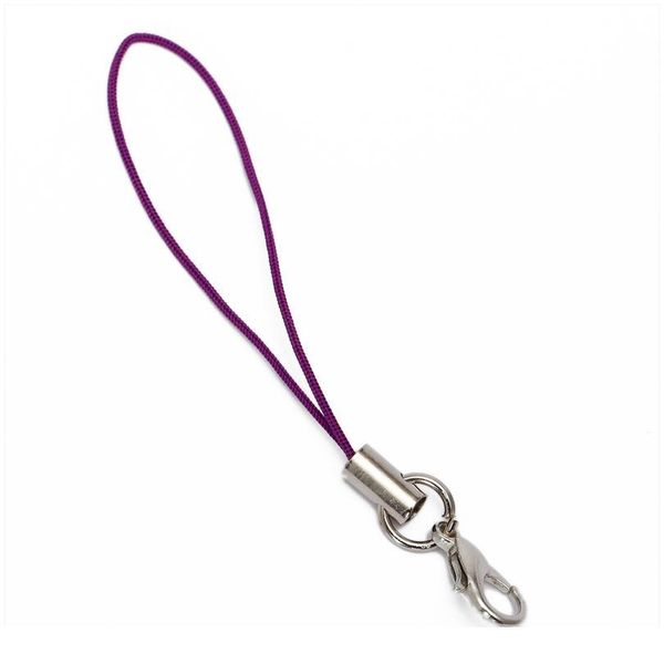 

50pcs mulitcolor lobster clasp(12mm) lanyard strap cord (5cm) mobile straps charm nylon key ring chain diy qylvmb