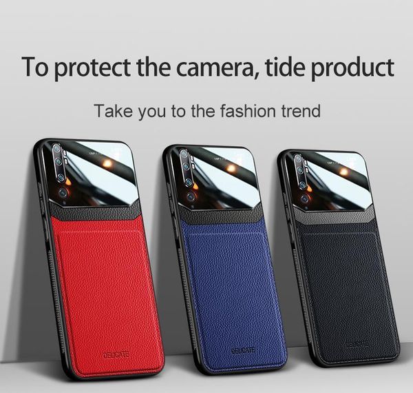 

кожаный задний чехол для xiaomi mi8 lite mi9 mi10 cc9 pro se mi 10t poco x3 nfc кожаный устойчивость к кожи капелькой глаз prot sqcygv home2