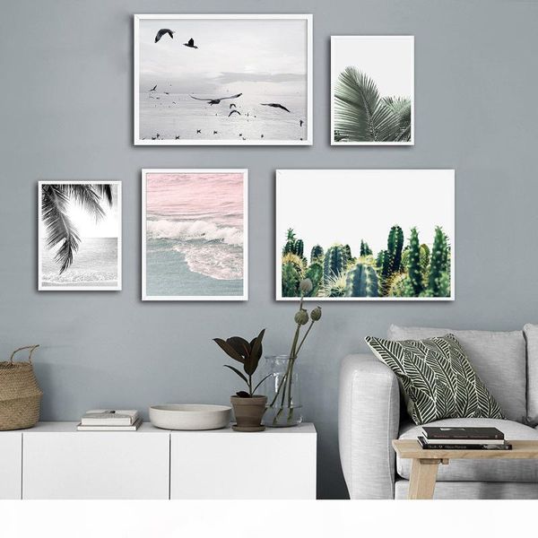 

пляж морского пейзаж холст плакат nordic стиль пейзаж тропического palm tree wall art печать картина гостиного декоративное home decor