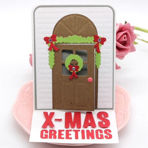 

kscraft winter porch easel metal cutting dies stencils for scrapbooking decorative embossing diy paper card q1127