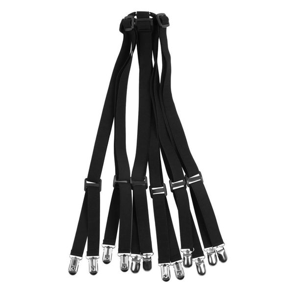 

bed sheet long straps clips fixed in 6 directions adjustable mattress cover grippers elastic fastener anti-slip belt suspenders sqcpmhx