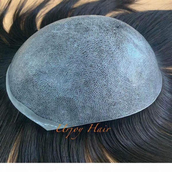 

straight india human hair invisible direct price indian remy human hair super thin skin mens toupee, Black