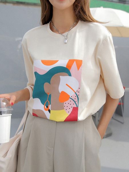 

dazy graphic print tee q5fi#, White
