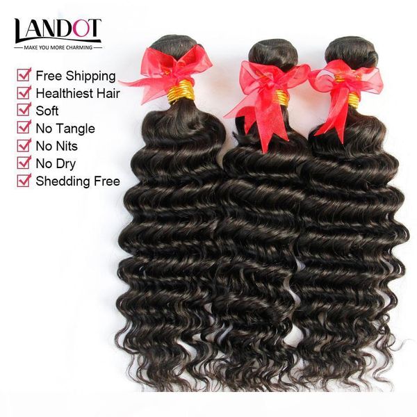 

6pcs lot 8-30inch brazilian deep wave curly virgin hair grade 6a unprocessed human hair weave bundles natural black 1b# extensions full head