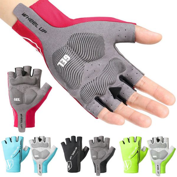 

велоспорт половина finger anti-слип gel езда перчатка мотоцикл mtb велосипед полуперчатка m-2xl, Blue;gray