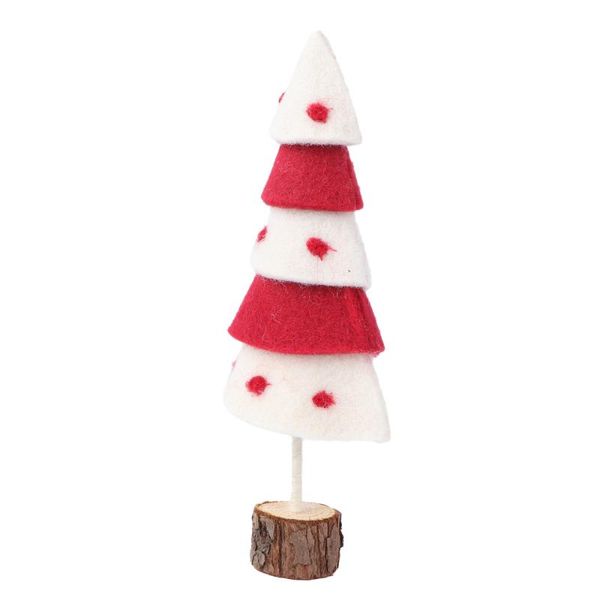 

christmas decorations 1pc mini felt tree deskornament table decor (white