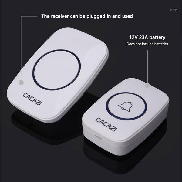 

wireless door bell remote button plug in receiver doorbell extra long range1