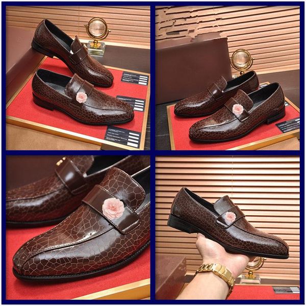 

c2 luxury men dress shoes handmade autumn paty leather wedding shoes designer men flats leather oxfords formal shoes 11, Black