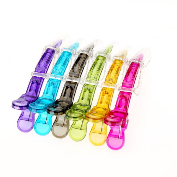 

6pcs transparent sectioning clips clamps hairdressing salon hair grip crocodile diy accessories hairpins plastic h13458