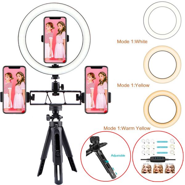 

10inch lamp led ring light selfie with tripod ring for selfie video pgraphy lighting for youtube phone holder g3