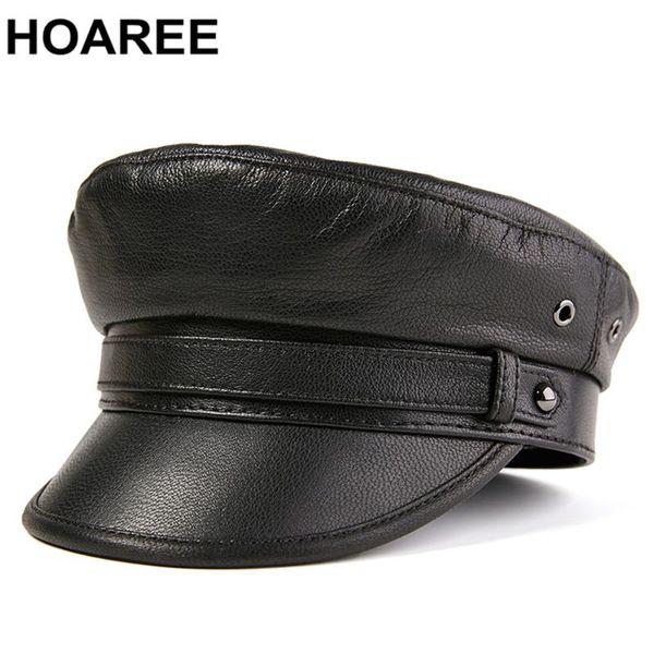 

hoaree черный из натуральной кожи hat мужчины женщины натуральной кожи sailor cap белый черный коричневый осень зима мужчины cap, Blue;gray